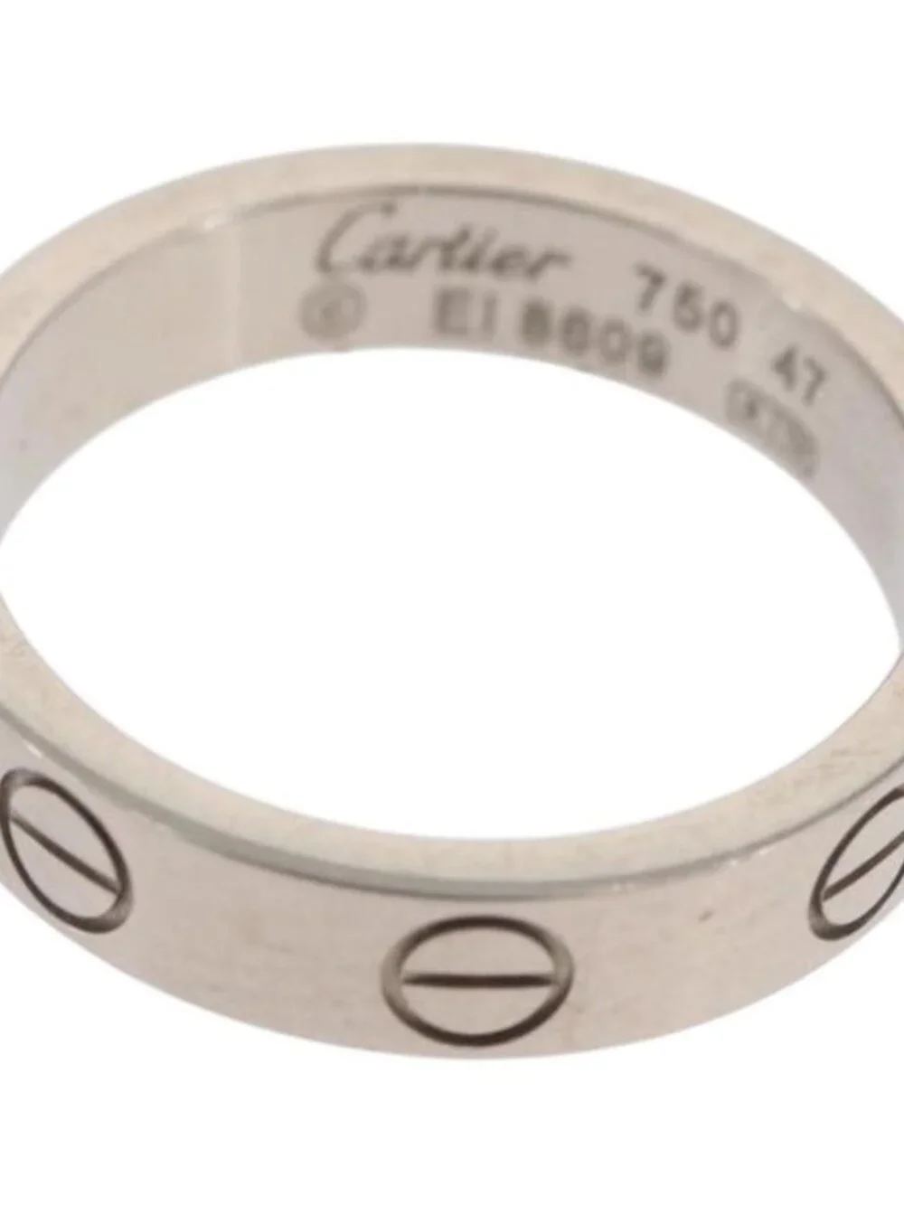CARTIER Love Ring Ring 750 White gold Auth am10660SM